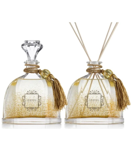מפיץ ריח גדול FRENCH MUSK עיצוב נצנץ זהב 300 ml