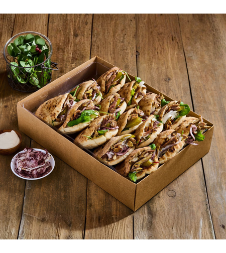 מגש ביס פיתה שווארמה- 15/24 כריכים