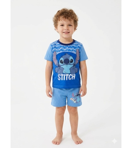 חליפה דיסני קיץ 2-10 בנים סטיץ' כחול