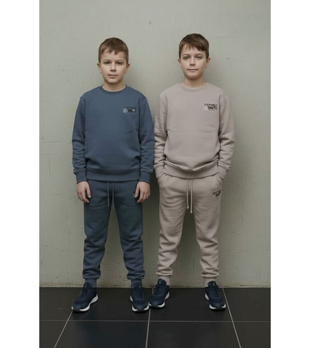 חליפה פוטר מדוגמת 2-8 בנים (חום/כחול/אפור/אופוויט)