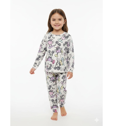 פיג'מה קטיפה DELTA מיקי מאוס 2-10 בנות