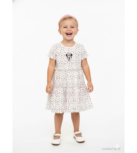 שמלה בד ריב DELTA קיץ 2-10 בנות מיני מאוס