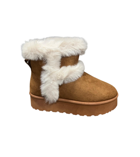 מגף פרווה מדוגם 36-40 (חום)