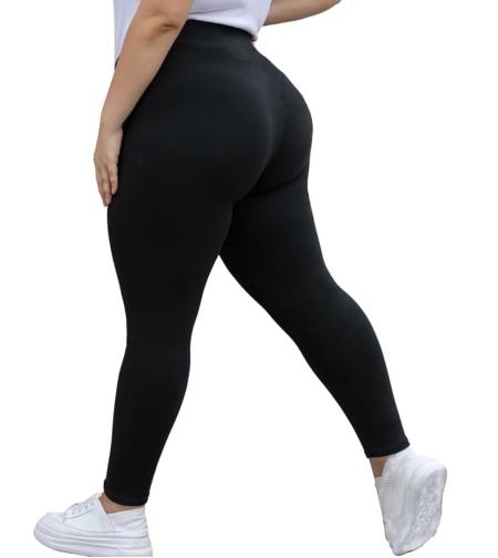 טייץ מחטב מידות גדולות נשים (2XL-4XL) שחור