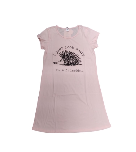 כותונת קיץ מדוגמת S-XXL נשים (אפרסק)
