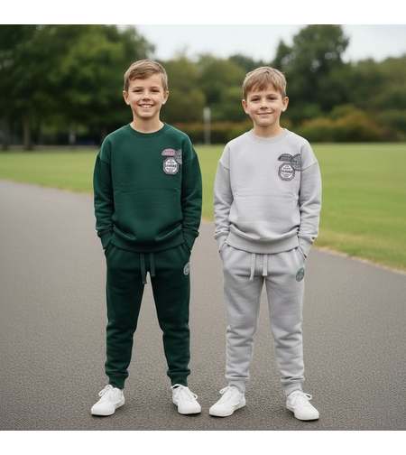 חליפה פוטר מדוגמת 2-8 בנים (ירוק/כחול/אפור/אופוויט)