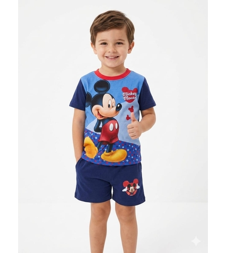 חליפה דיסני קיץ 2-10 בנים מיקי מאוס כחול