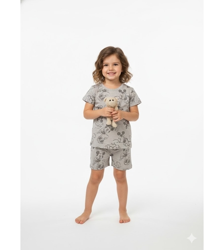 פיג'מה DELTA קיץ 2-12 בנות מיקי ומיני מאוס