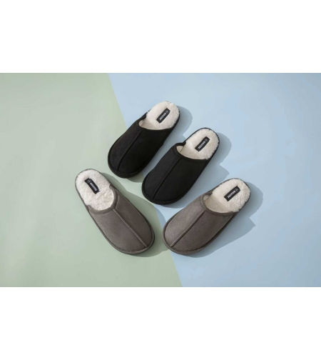 נעלי בית פרווה 40-45 (שחור/אפור)