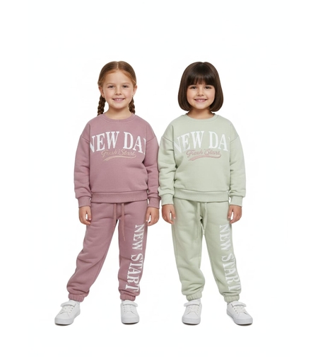 חליפה פוטר מדוגמת 2-8 בנות (ורוד/ורוד בהיר/מנטה/אופוויט)