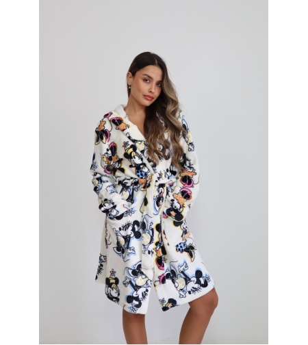 חלוק פלאפי DELTA נשים S-XL מיני מאוס לבן