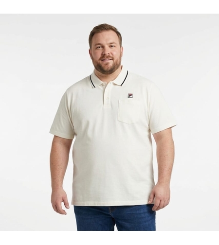 חולצה פולו FILA עם כיס מידות גדולות (שמנת)