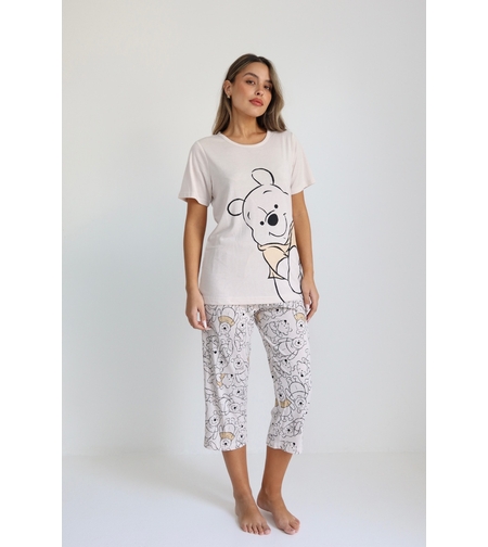 פיג'מה DELTA מכנס 7/8 קיץ S-XL נשים פו הדב