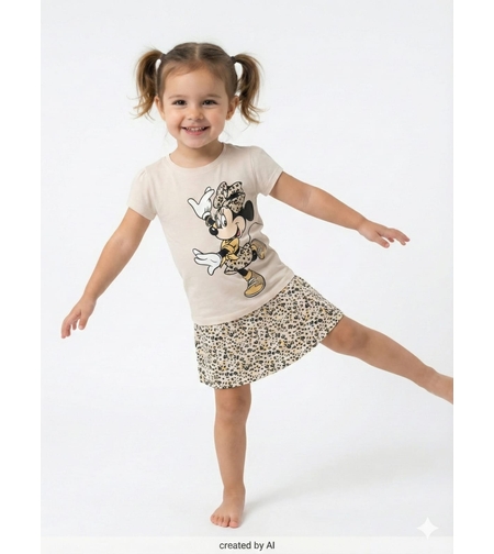 חליפה חצאית DELTA קיץ 2-8 בנות מיני מאוס אופוויט