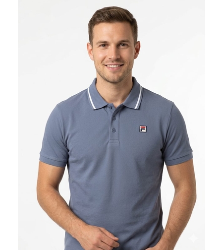 חולצה פולו FILA גבר M-3XL (כחול בהיר)