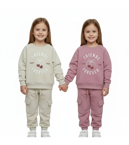 חליפה פוטר מדוגמת 2-8 בנות (סגול/אפרסק/ורוד/מנטה)