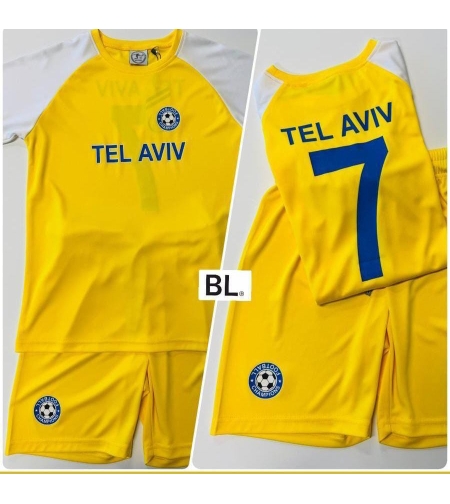 חליפה כדורגל מדוגמת תל אביב 4-14 בנים