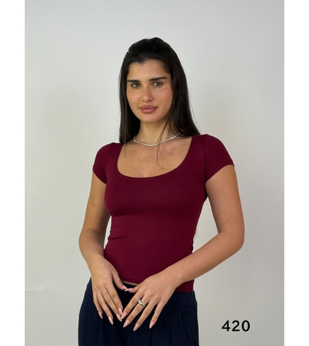 חולצה אופנה בד ויסקוזה ONE SIZE (שחור/לבן/בורדו/כחול/אפור)