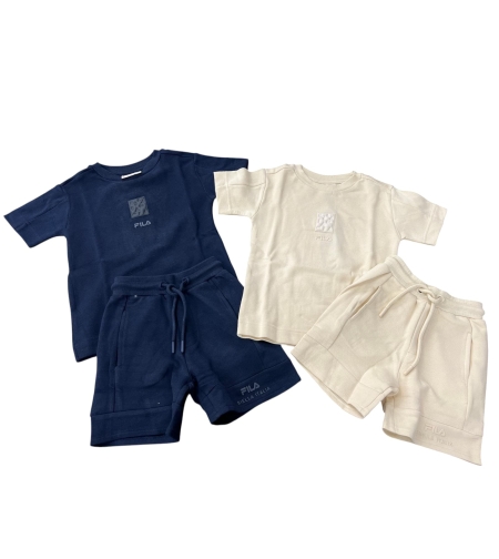 חליפה קיץ FILA מדוגמת 6-24M תינוקות בנים (שחור/אופוויט)