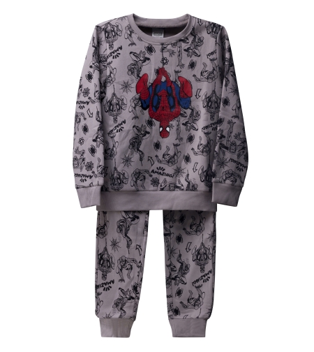 פיג'מה פוטר (2-10) DELTA בנים ספיידרמן אפור