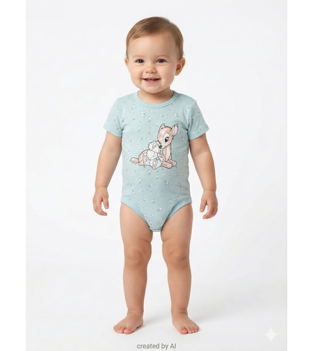 בגד גוף DELTA קיץ 3-24M תינוקות בנות במבי טורקיז