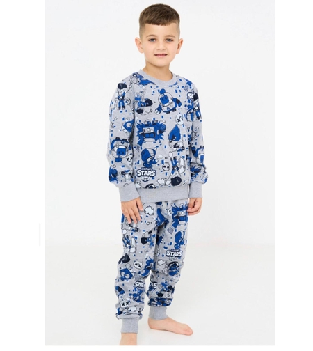 פיג'מה פוטר GOLF בנים 2-10 בראול סטארס אפור