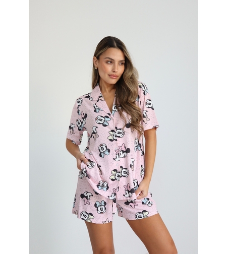 פיג'מה DELTA קיץ מכופתרת S-XL נשים מיני מאוס