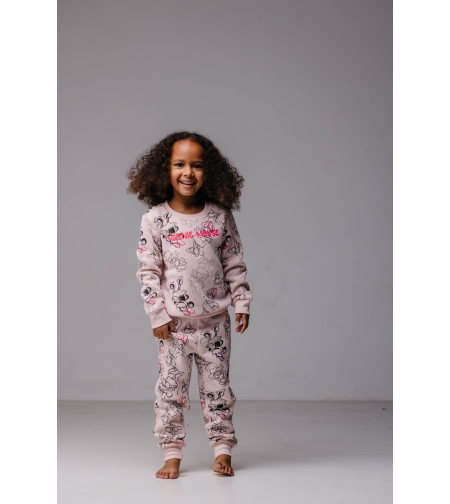 פיג'מה פוטר DELTA בנות (2-10) מיני מאוס ורוד