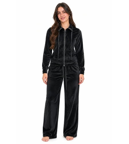 חליפה פיג'מה קטיפה INTIMA נשים S-XXL שחור