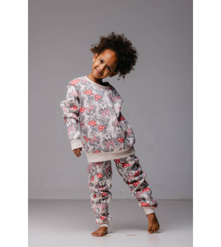 פיג'מה פוטר DELTA בנות (2-10) מיני מאוס ורוד בהיר