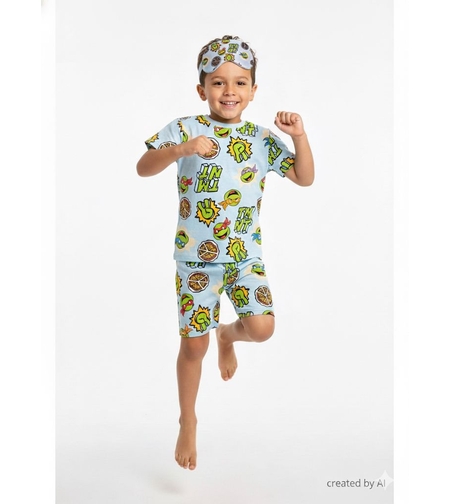 פיג'מה DELTA קיץ 2-10 בנים צבי הנינג'ה