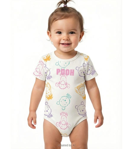 בגד גוף DELTA קיץ 3-24M תינוקות בנות פו הדב