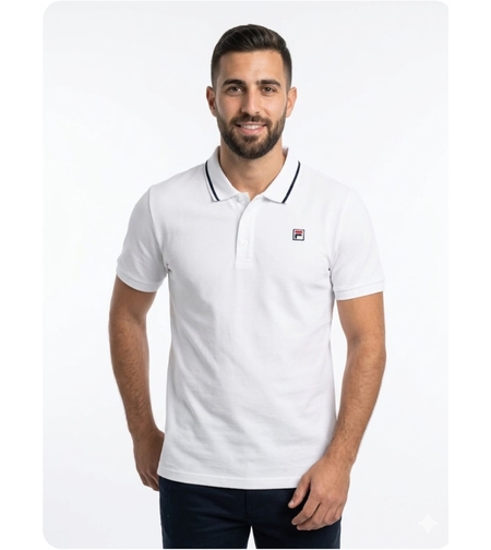 חולצה פולו FILA גבר M-3XL (לבן)