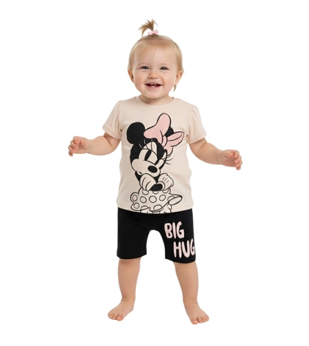 חליפה DELTA קיץ 3-24M תינוקות בנות מיני מאוס אפרסק