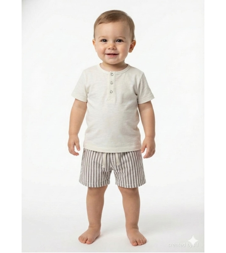 חליפה DELTA קיץ 3-24M תינוקות בנים אופוויט מכנס מדוגם