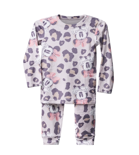 פיג'מה קטיפה DELTA מיני מאוס מנומר שמנת 2-10 בנות