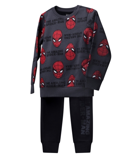 חליפה פוטר DELTA בנים (2-8) ספיידרמן אפור כהה