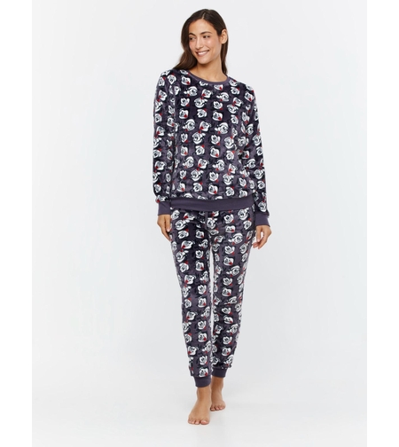 פיג'מה פלאפי INTIMA נשים S-XL אנימניאקס אפור כהה