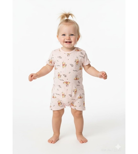 אוברול DELTA קיץ 3-24M תינוקות בנות פו הדב