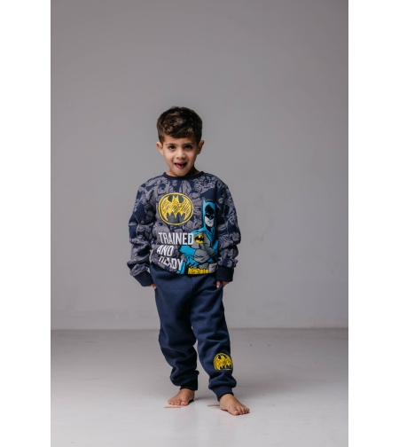 חליפה פוטר DELTA בנים (2-8) באטמן אפור