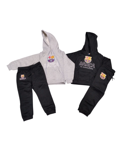 חליפה פוטר קנגורו ברצלונה מדוגמת (שחור/אפור) 4-10 בנים