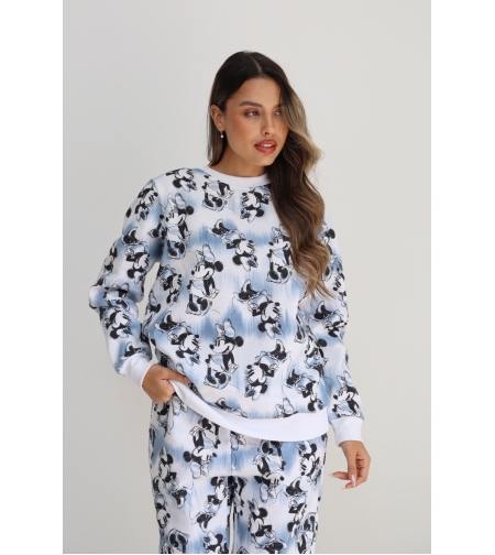 פיג'מה פוטר DELTA נשים XS-XL מיני מאוס תכלת