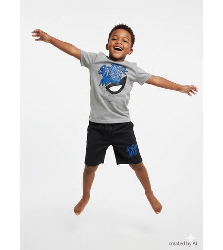 חליפה DELTA קיץ 2-10 בנים באטמן אפור