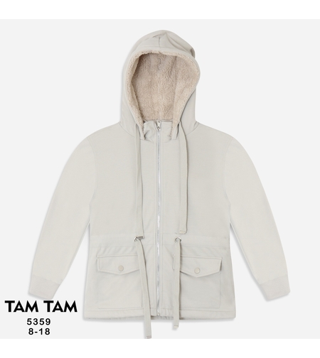 קפוצ'ון פרנץ' טרי S-XXL נשים (אופוויט/שחור/אפור)