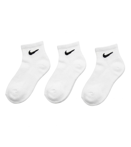 מארז 3 זוגות גרבי רבע NIKE ילדים (23-35) לבן