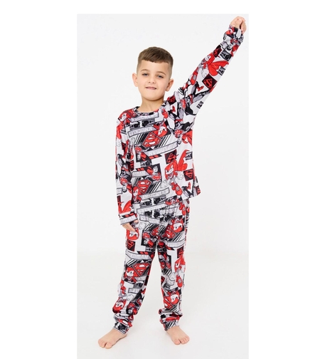 פיג'מה קטיפה GOLF בנים 4-10 סוניק/סופרמן אדום