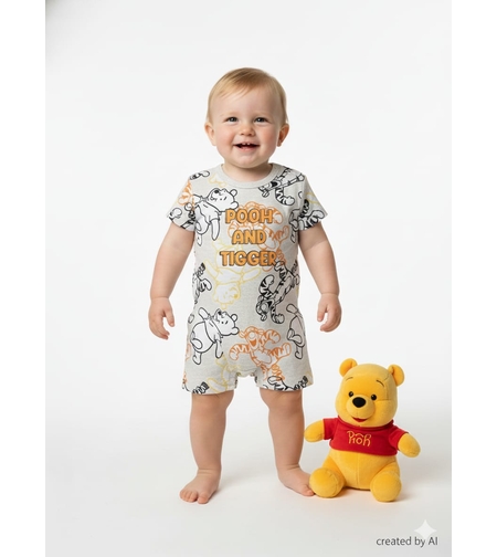 אוברול DELTA קיץ 3-24M תינוקות בנים פו הדב