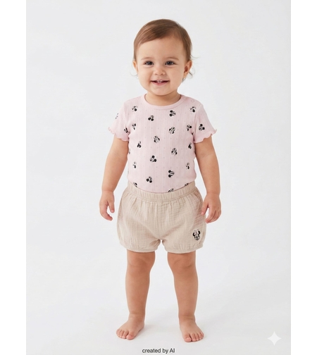 חליפה DELTA קיץ 3-24M תינוקות בנות מיני מאוס ורוד