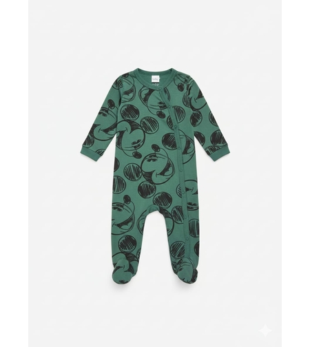 אוברול מעבר DELTA תינוקות בנים מיקי מאוס ירוק