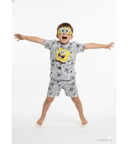 פיג'מה DELTA קיץ 2-10 בנים בובספוג